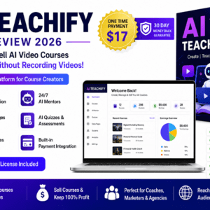 AI Teachify Create and Sell AI Video Courses in Minutes Without Recording Videos.